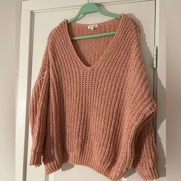 Miracle USA V-neck Chenille Pullover Sweater - Picture 1 of 5